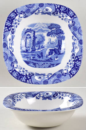 Blue Italian 5" Square Dish