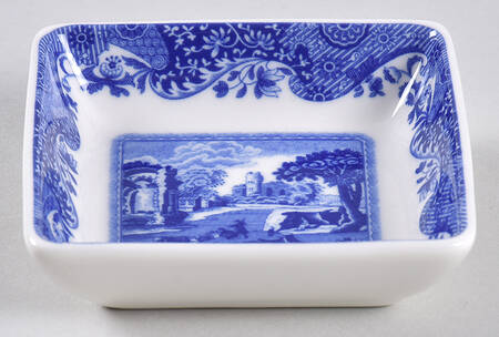 Blue Italian 3" Square Dish