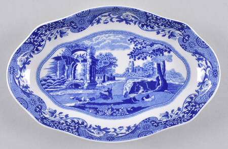 Blue Italian Pickle Dish