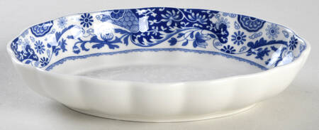 Blue Italian 6" Oval Fluted Dish