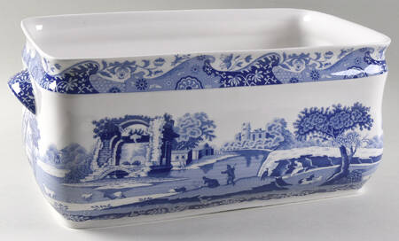 Blue Italian Bread Box No Lid