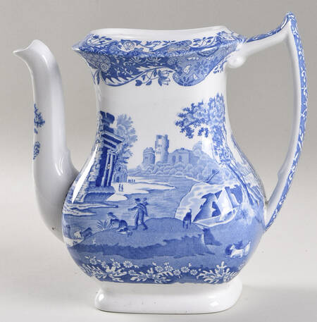 Blue Italian Mini Coffee Pot No Lid