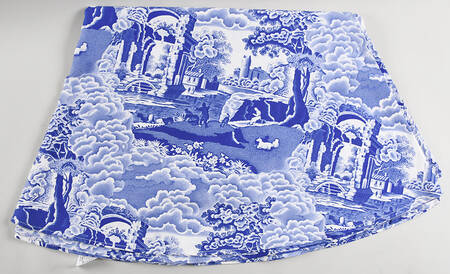 Blue Italian 70" Round Tablecloth