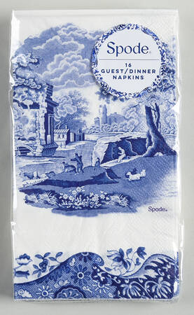 Blue Italian Package of Paper Guest Dinner Napkins
