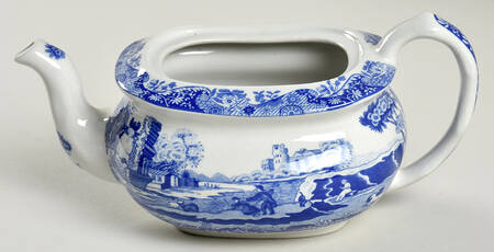 Blue Italian Individual Teapot No Lid