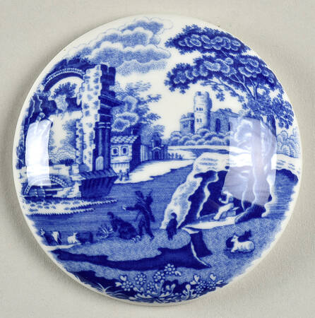 Blue Italian Lid for 3" Round Box
