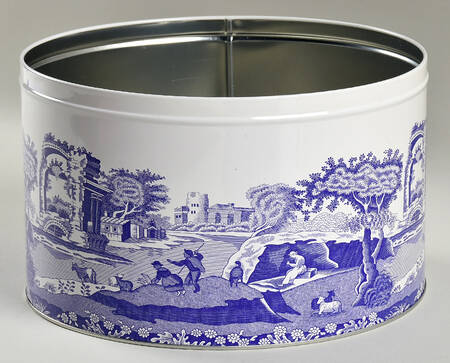Blue Italian 8" Cake Tin No Lid