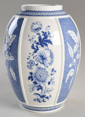 Blue Italian 10" Panel Vase