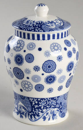 Blue Italian Mini Vase with Lid