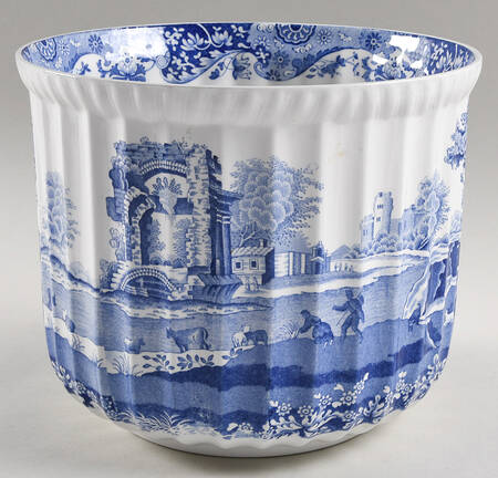 Blue Italian 7" Cachepot