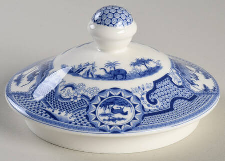 Blue Italian Lid for 14" Vase/Urn