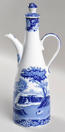 Blue Italian Oil Jar/Cruet & Stopper