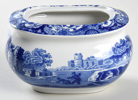 Blue Italian Sugar Bowl No Lid