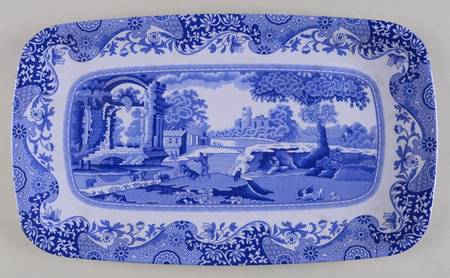 Blue Italian 13" Melamine Sandwich Tray