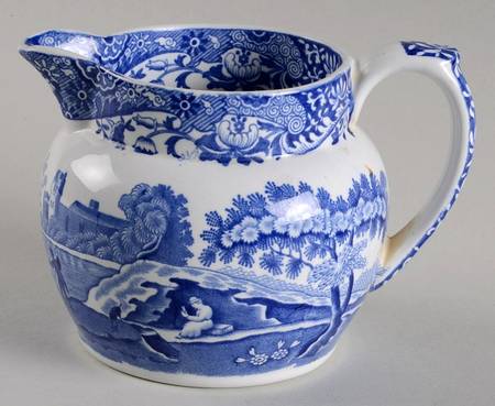 Blue Italian 10 Oz Milk Jug