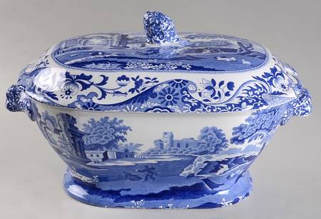 Blue Italian Tureen & Lid