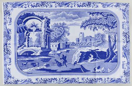 Blue Italian 29" X 18" Tea Towel