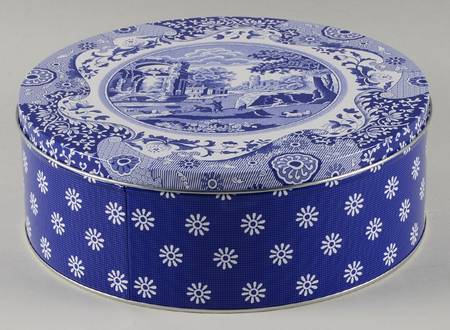 Blue Italian 8" Cake Tin & Lid