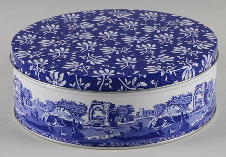 Blue Italian 7" Cake Tin & Lid