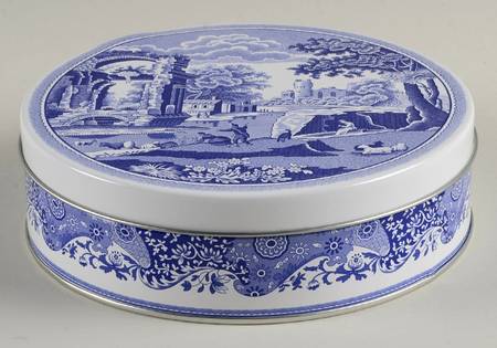 Blue Italian 6" Cake Tin & Lid