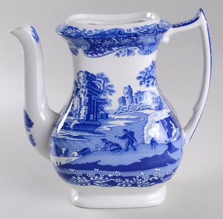 Blue Italian Coffee Pot No Lid