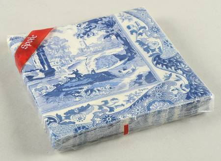 Blue Italian Package of Paper Dinner Napkins