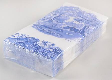 Blue Italian Package of Paper Dinner Napkins