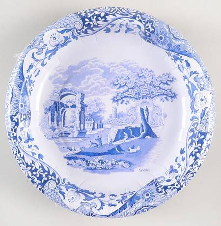 Blue Italian (Pack of 16) Paper Luncheon/Dessert Plates