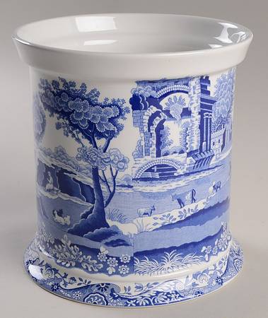 Blue Italian Biscuit Barrel No Lid