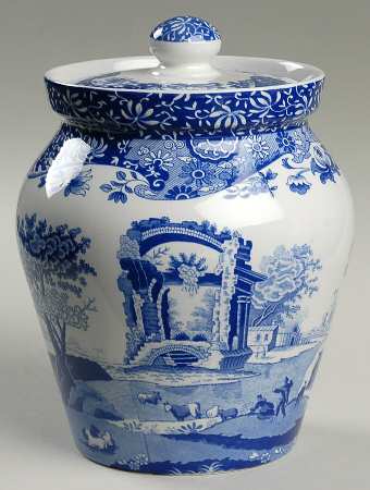 Blue Italian Medium Canister & Lid