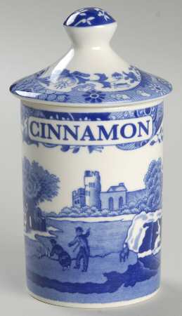 Blue Italian Spice Jar Set Individual Jar & Lid