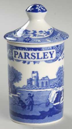 Blue Italian Spice Jar Set Individual Jar & Lid