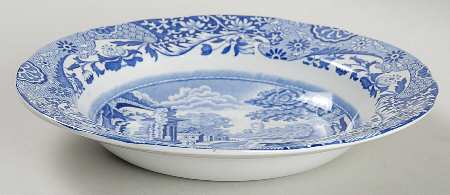 Blue Italian Rim Soup Bowl