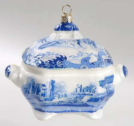 Blue Italian Tureen Ornament