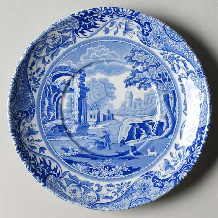 Blue Italian Saucer for a Mug/Cup
