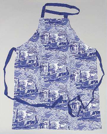 Blue Italian Cloth Kitchen Apron