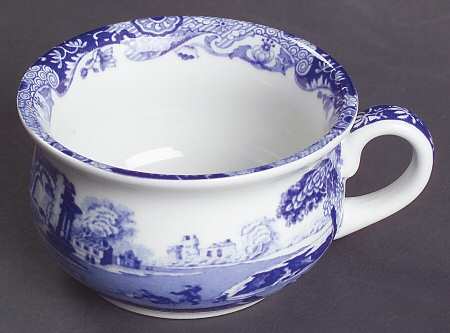 Blue Italian Chamber Pot Open Mini