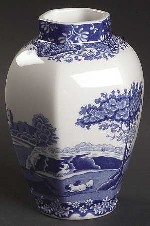 Blue Italian Mini Hexagonal Vase, No Lid