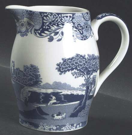 Blue Italian Liverpool Jug