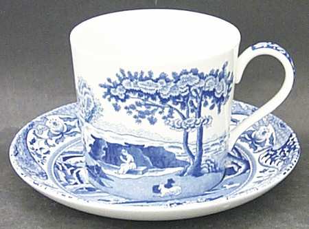 Blue Italian Mug/Cup & Saucer Set