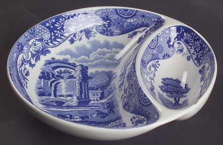 Blue Italian Olive Dish