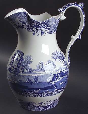 Blue Italian 128 Oz Pitcher and Bowl, Pitcher Only
