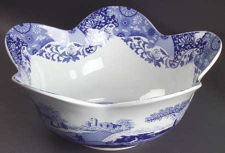 Blue Italian Punch Bowl