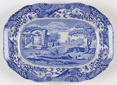 Blue Italian 10" Oval Serving Platter