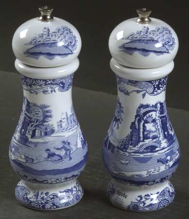 Blue Italian Salt Mill & Pepper Mill Set