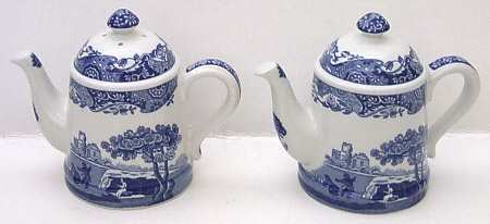 Blue Italian Figural Salt & Pepper Set