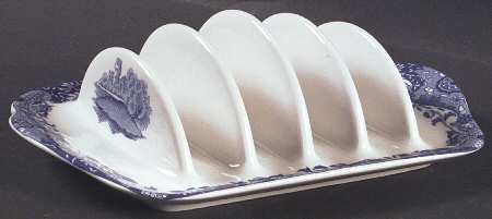 Blue Italian Toast Server