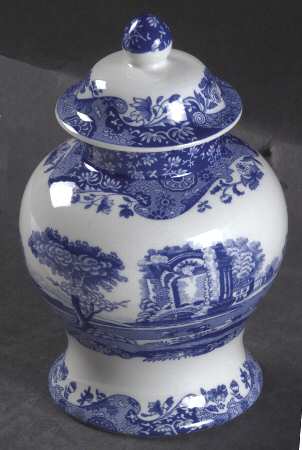 Blue Italian Mini Temple Jar & Lid