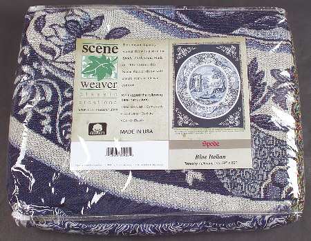 Blue Italian Tapestry Throw
