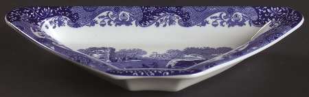 Blue Italian 10" Triangular Serving Bowl
